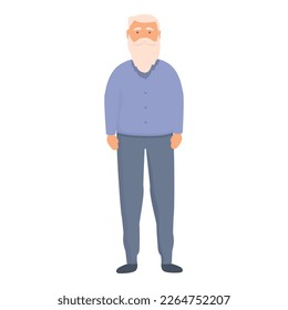 Old trucker icon cartoon vector. Cap man. Male truck