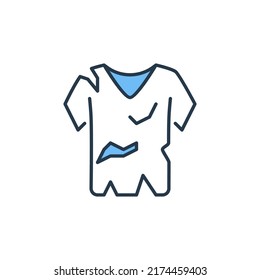 Old t-shirt modern icon - Clothes Recycling vector concept creative sign