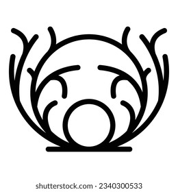 Old tumbleweed icon outline vector. Dead bush. Wind ball