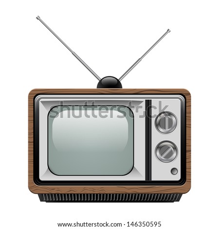 Old TV with antennas 