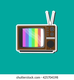 Old tv background for business