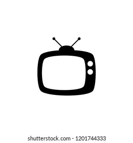 old tv, black icon