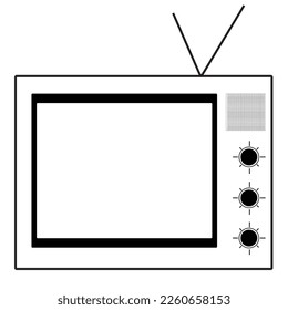 old tv  electronic design vektor