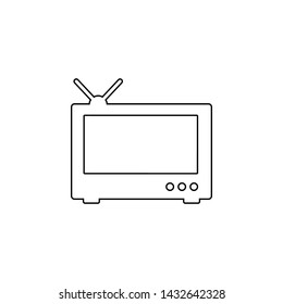 old TV icon. Element of web for mobile concept and web apps icon. Outline, thin line icon for website design and development, app development