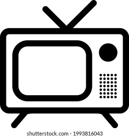 Icono de TV antiguo, perfecto para uso de web o impresión.