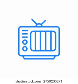 old tv icon sign vector