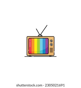 Old tv icon vector graphics