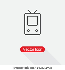 Old TV Icon Vector Illustration Eps10