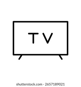 Icono de la televisión vieja. Ilustración vectorial.