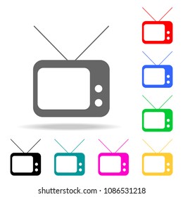 old TV icons. Elements of human web colored icons. Premium quality graphic design icon. Simple icon for websites, web design, mobile app, info graphics on white background