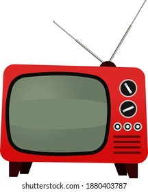Old tv ,illustration, vector on white background.