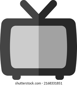 Old tv, illustration, vector on a white background.