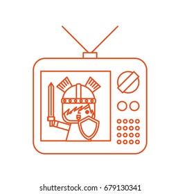 old tv isolated icon