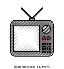 old tv isolated icon