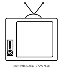 old tv isolated icon