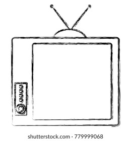 old tv isolated icon