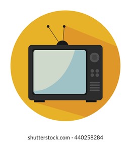 old tv isolated icon design, vector illustration  graphic 