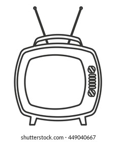 old tv isolated icon design, vector illustration graphic