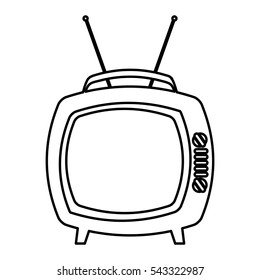 old tv isolated icon vector illustration design