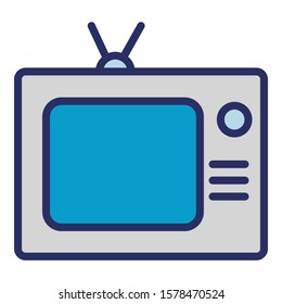 
Old tv  Isolated Vector Icon fully editable
