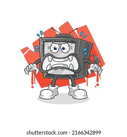 the old tv monster vector. cartoon character