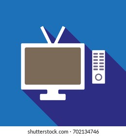 Old tv set hand drawn vector illustration. Vintage background.