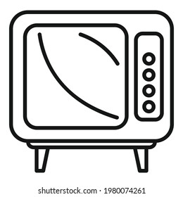 Das alte Fernsehsymbol. Umriss alter Fernseher, Vektorsymbol für Webdesign einzeln auf weißem Hintergrund