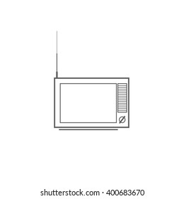 Old TV set vector illustration.