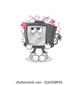 the old tv shy vector. cartoon character