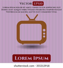 Ilustración vectorial de iconos de TV antigua (Televisión)