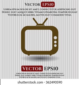 Ilustración vectorial de iconos de TV antigua (Televisión)