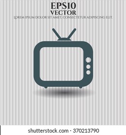 Ilustración vectorial de iconos de TV antigua (Televisión)
