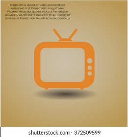 Old TV (Television) icon vector illustration