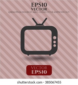Ilustración vectorial de iconos de TV antigua (Televisión)