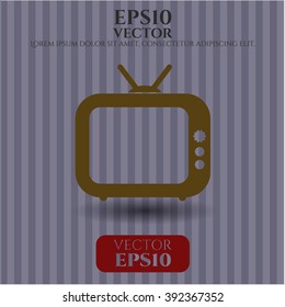 Ilustración vectorial de iconos de TV antigua (Televisión)