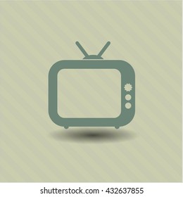 old tv television icon vector symbol flat eps jpg