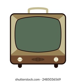 Old tv television screen in vintage retro style