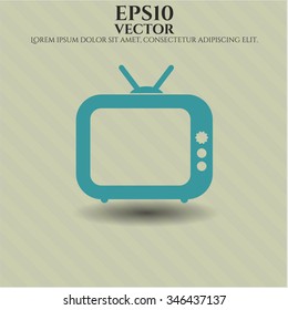Old TV (Television) vector icon
