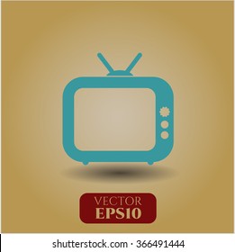 Old TV (Fernsehen), Vektorsymbol oder Symbol