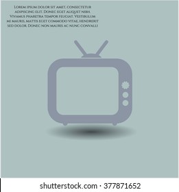 Icono vectorial de TV antiguo (Televisión)