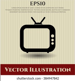 Icono vectorial de TV antiguo (Televisión)