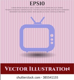 Icono vectorial de TV antiguo (Televisión)