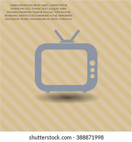 Old TV (Television) vector icon