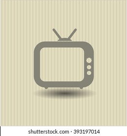 Old TV (Television) vector icon