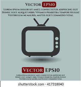 Icono vectorial de TV antiguo (Televisión)