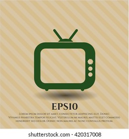 Old TV (Television) vector icon
