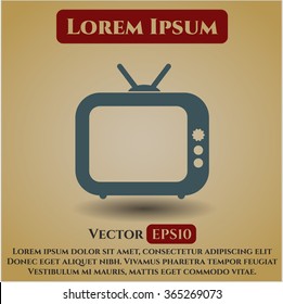 Old TV (Television) vector symbol