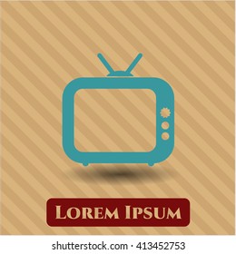 Símbolo vectorial de TV antiguo (Televisión)