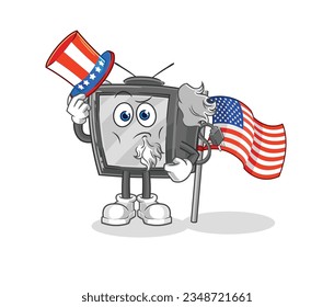 the old tv uncle sam character. cartoon mascot vector