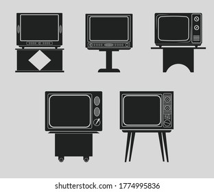 Old TV Vector Design  Illustration  Symbol